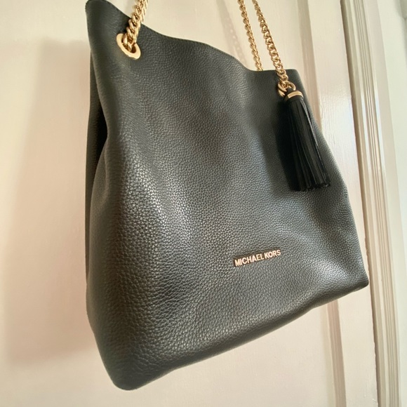 Michael Kors Drop Chain Strap Leather Shoulder Bag - Picture 16 of 16